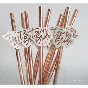 BRIDESMAID party straws
